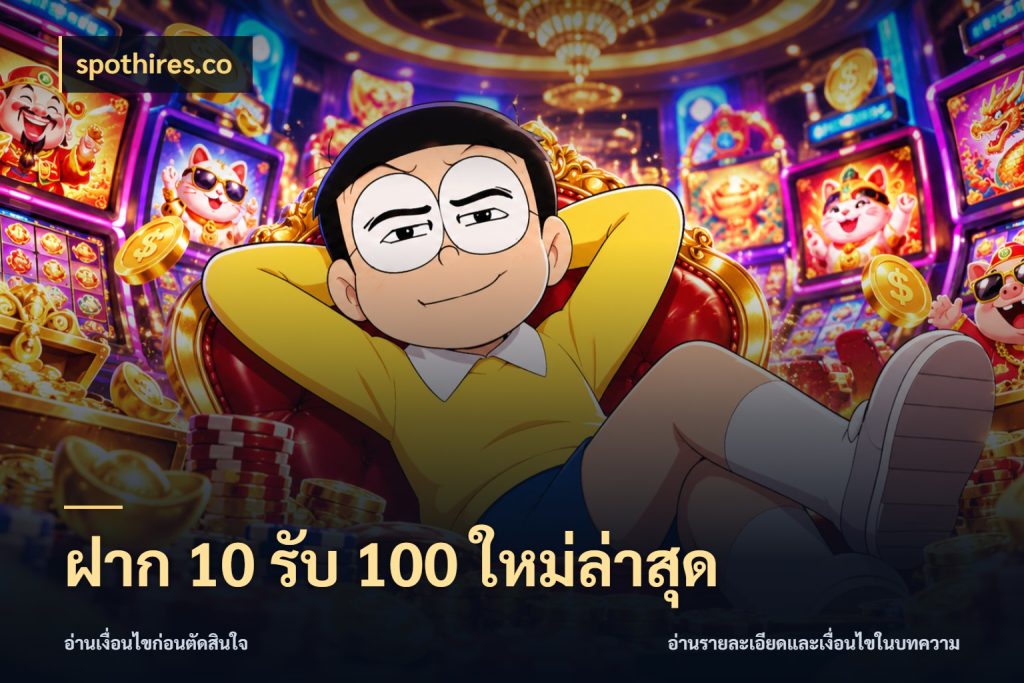 ฝาก 10 รับ 100 ใหม่ล่าสุด เปิดมุมโปรให้เข้ากับเกมแนวโปรด ในมุม spothires.co