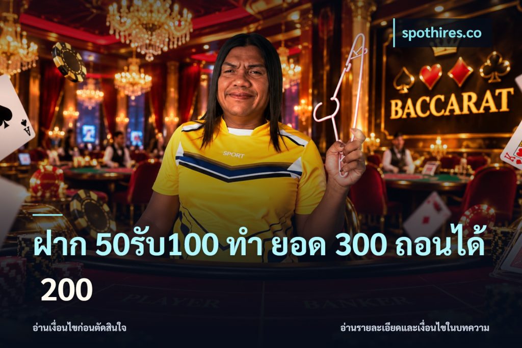 ฝาก 50รับ100 ทํา ยอด 300 ถอนได้ 200