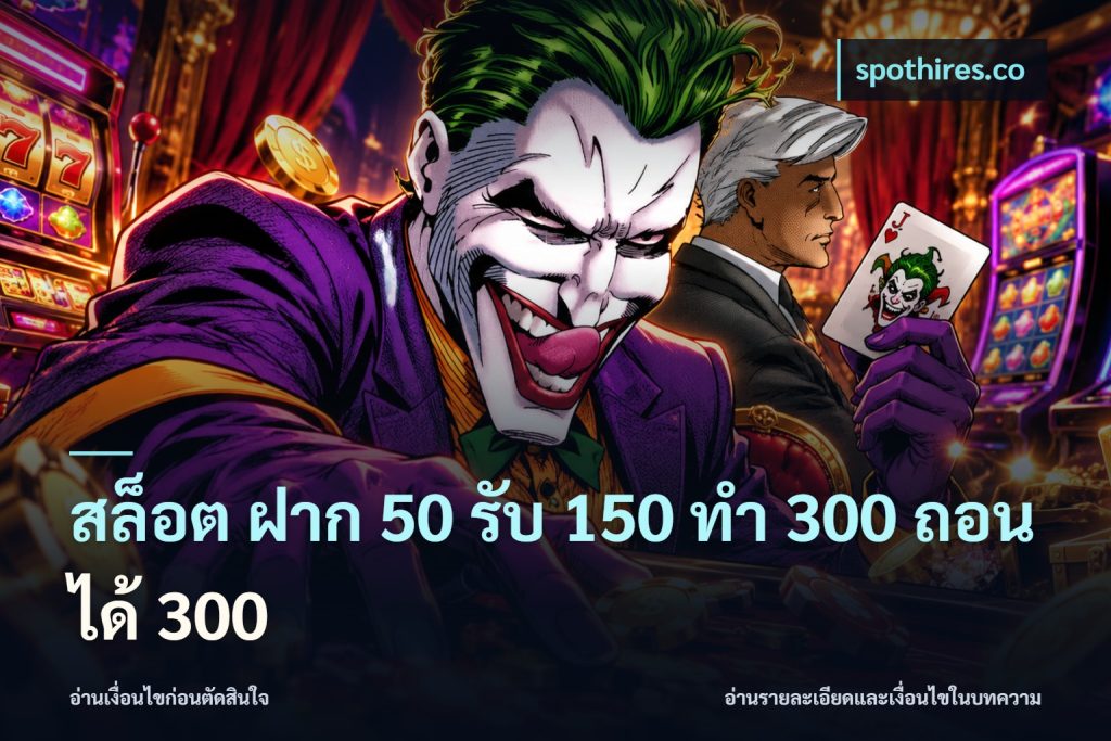 สล็อต ฝาก 50 รับ 150 ทํา 300 ถอนได้ 300