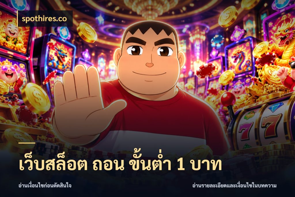 เว็บสล็อต ถอน ขั้นต่ํา 1 บาท เปิดมุมยอดเริ่มต้นสำหรับคนชอบเกม ในมุม spothires.co
