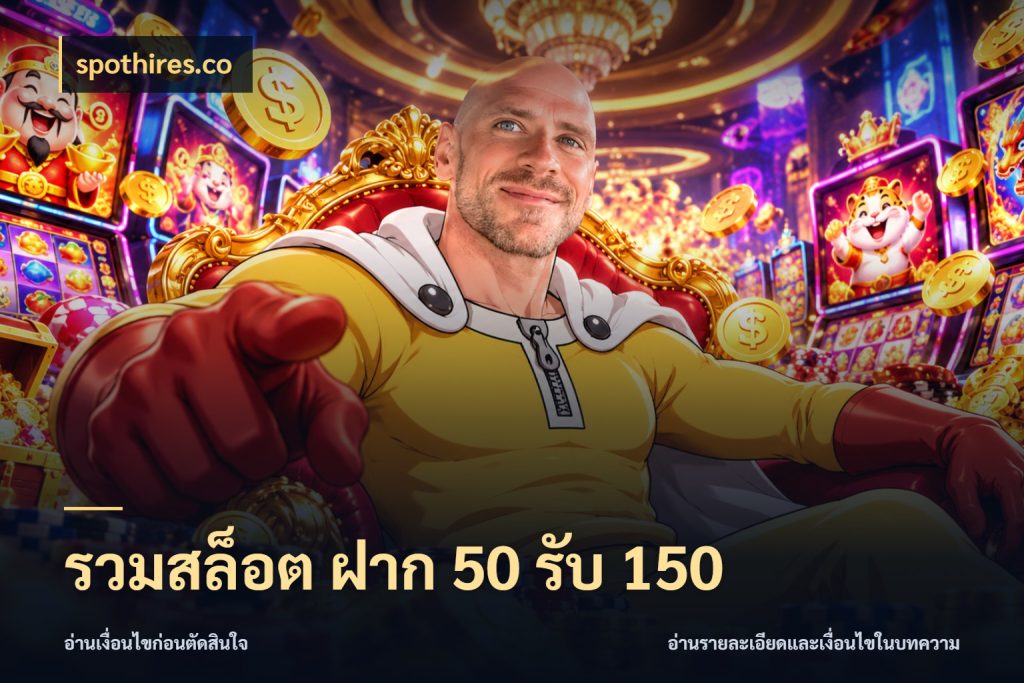 รวมสล็อต ฝาก 50 รับ 150 รูปแบบโบนัสกับสิทธิ์ของสายเกม ในมุม spothires.co