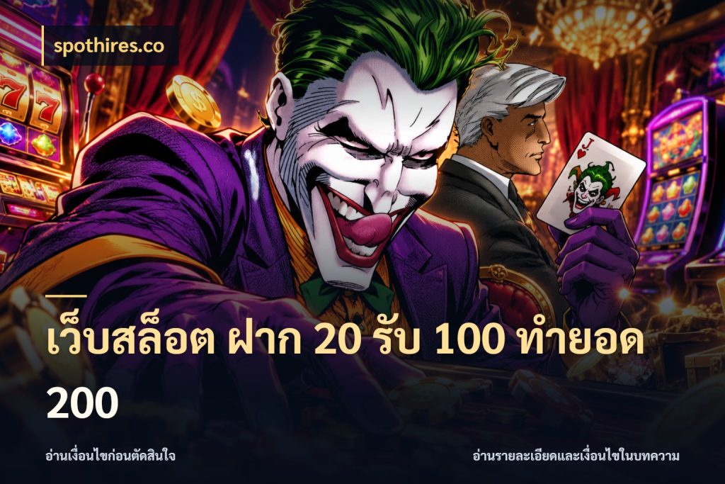 เว็บสล็อต ฝาก 20 รับ 100 ทำยอด 200 สายโบนัสเลือกจังหวะสนุกได้อย่างไร กับ spothires.co