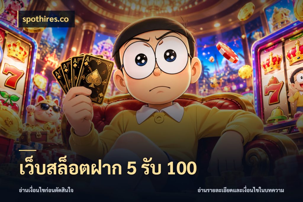 เว็บสล็อตฝาก 5 รับ 100 สายโบนัสเลือกจังหวะสนุกได้อย่างไร กับ spothires.co
