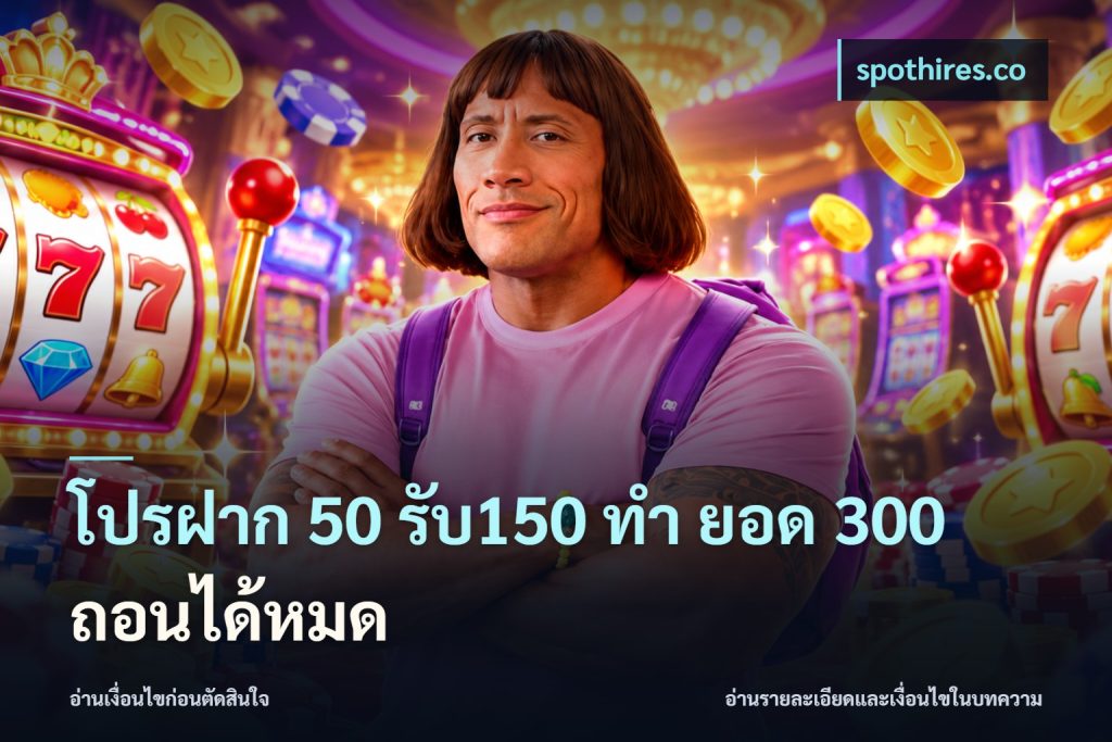 โปรฝาก 50 รับ150 ทํา ยอด 300 ถอนได้หมด