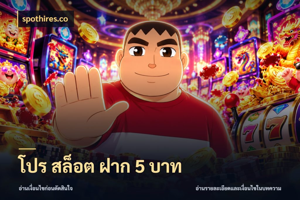 โปร สล็อต ฝาก 5 บาท ยอดเริ่มต้นน่าจับตากับสิทธิ์ที่เกี่ยวข้อง สไตล์ spothires.co