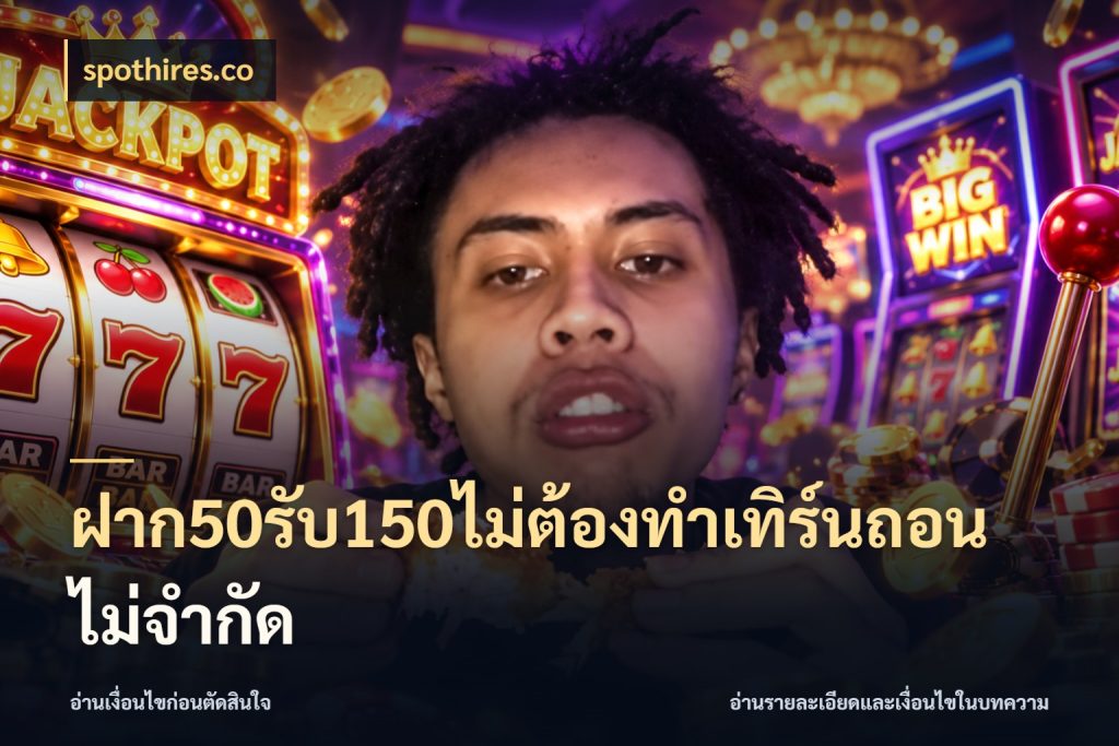 ฝาก50รับ150ไม่ต้องทําเทิร์นถอนไม่จํากัด spothires.co สนุกกับตัวเลือกโปรในสไตล์ของคุณ