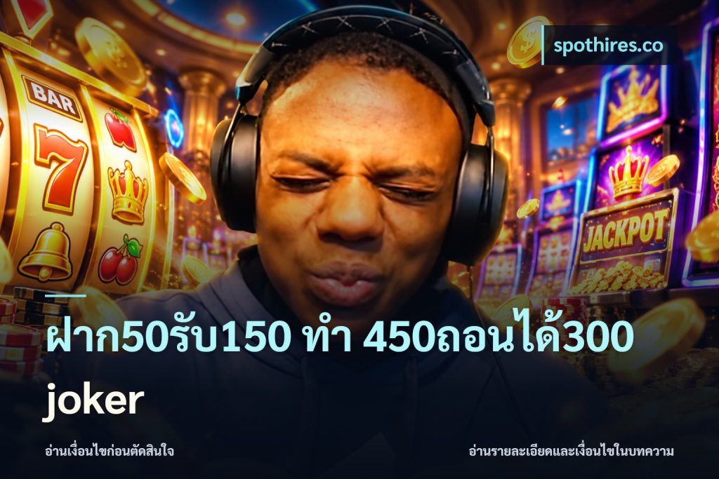 ฝาก50รับ150 ทํา 450ถอนได้300 joker