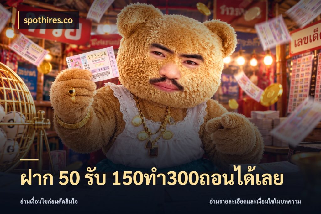 ฝาก 50 รับ 150ทำ300ถอนได้เลย spothires.co สายโบนัสเลือกจังหวะสนุกได้อย่างไร