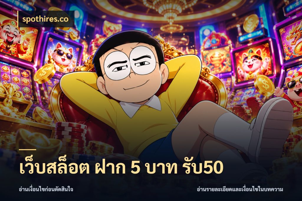 เว็บสล็อต ฝาก 5 บาท รับ50 เครดิตกับรูปแบบโปรที่ตรงใจ ในมุม spothires.co