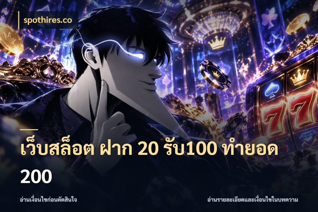 เว็บสล็อต ฝาก 20 รับ100 ทำยอด 200 จับคู่โบนัสกับสไตล์เกมที่ชอบ สไตล์ spothires.co