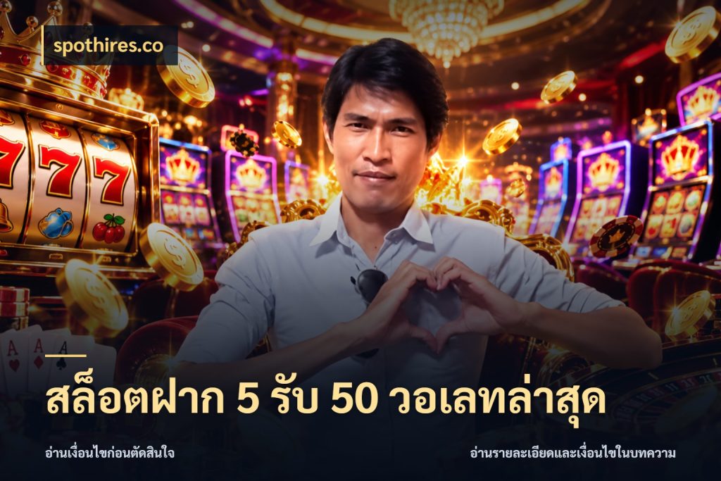 สล็อตฝาก 5 รับ 50 วอเลทล่าสุด จับคู่โบนัสกับสไตล์เกมที่ชอบ กับ spothires.co