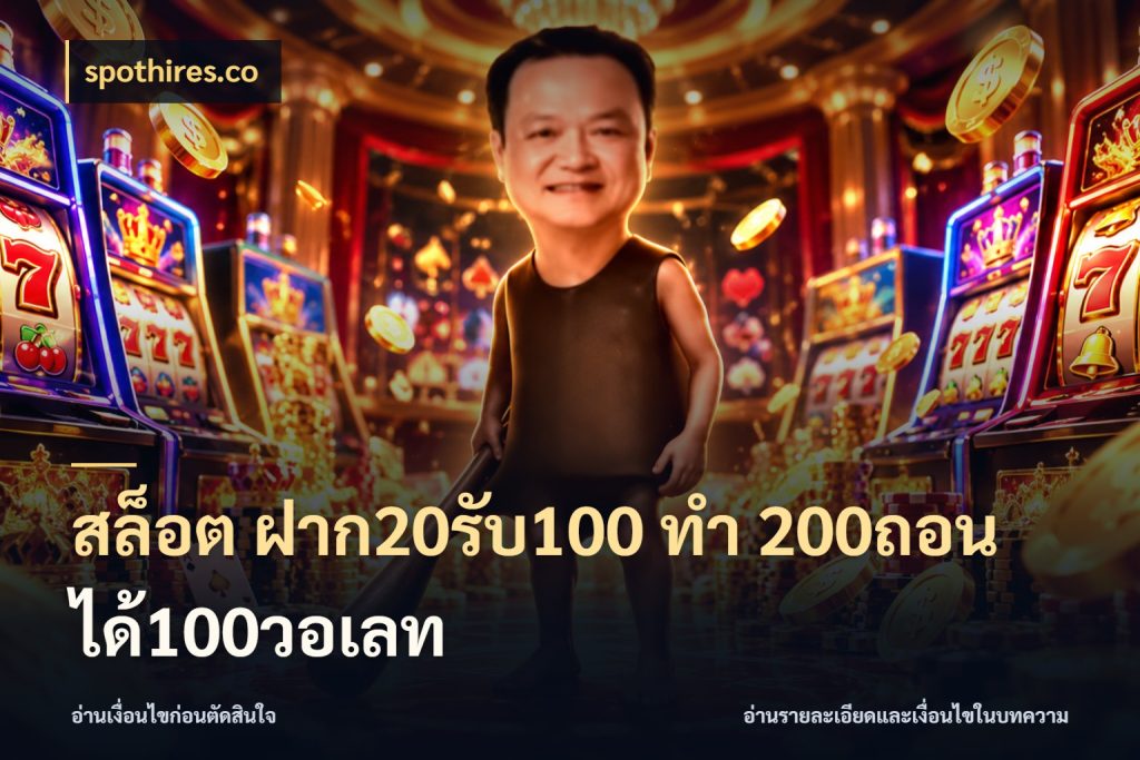 สล็อต ฝาก20รับ100 ทํา 200ถอนได้100วอเลท โปรยอดรับที่สายเกมสนใจ ในมุม spothires.co
