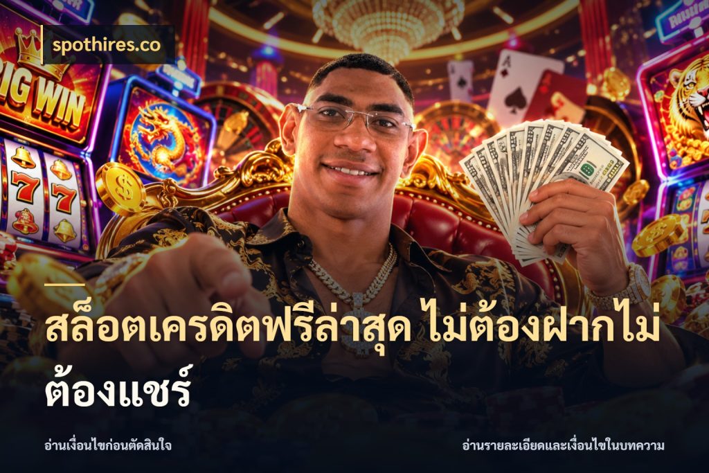 สล็อตเครดิตฟรีล่าสุด ไม่ต้องฝากไม่ต้องแชร์ สายโบนัสเลือกมุมเครดิตให้ตรงสไตล์ กับ spothires.co