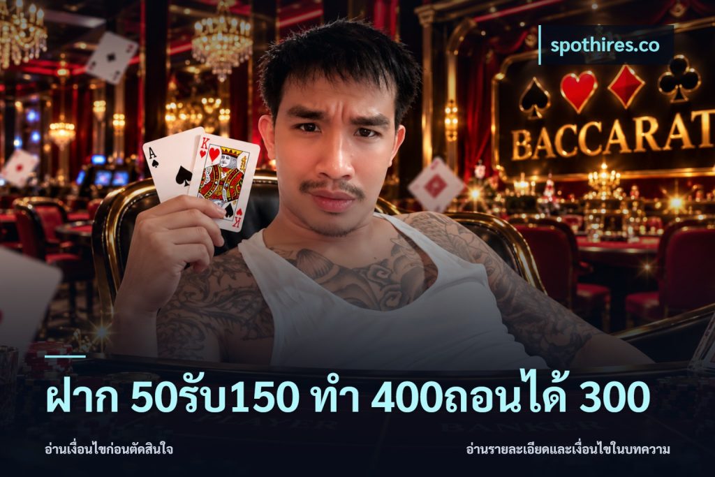 ฝาก 50รับ150 ทํา 400ถอนได้ 300