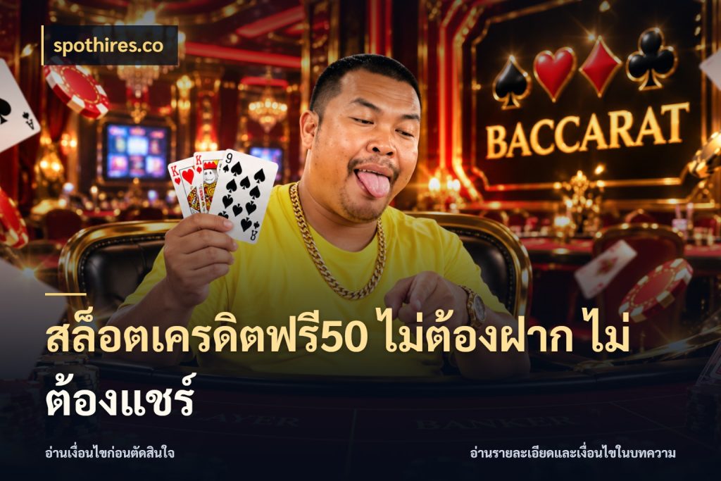 สล็อตเครดิตฟรี50 ไม่ต้องฝาก ไม่ต้องแชร์ spothires.co เลือกสไตล์ความสนุกจากรูปแบบเครดิต