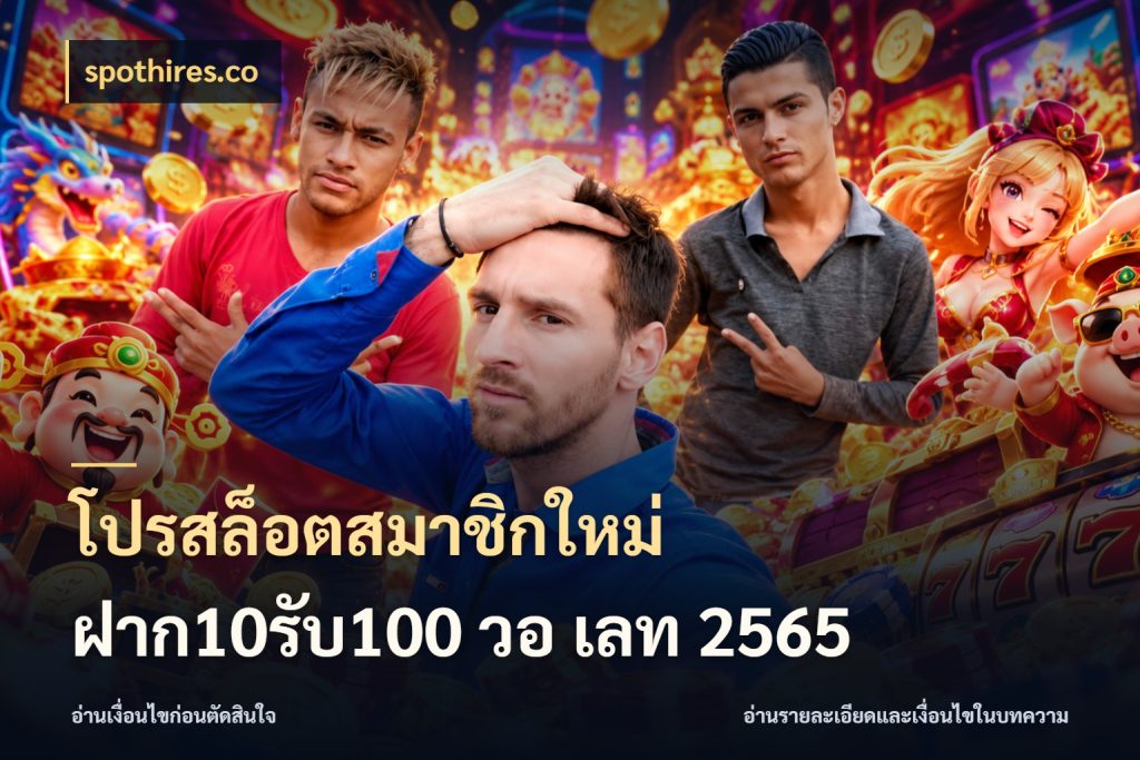 โปรสล็อตสมาชิกใหม่ ฝาก10รับ100 วอ เลท 2565 ยอดฝากและยอดรับในมุมของคนชอบลุ้น ในมุม spothires.co