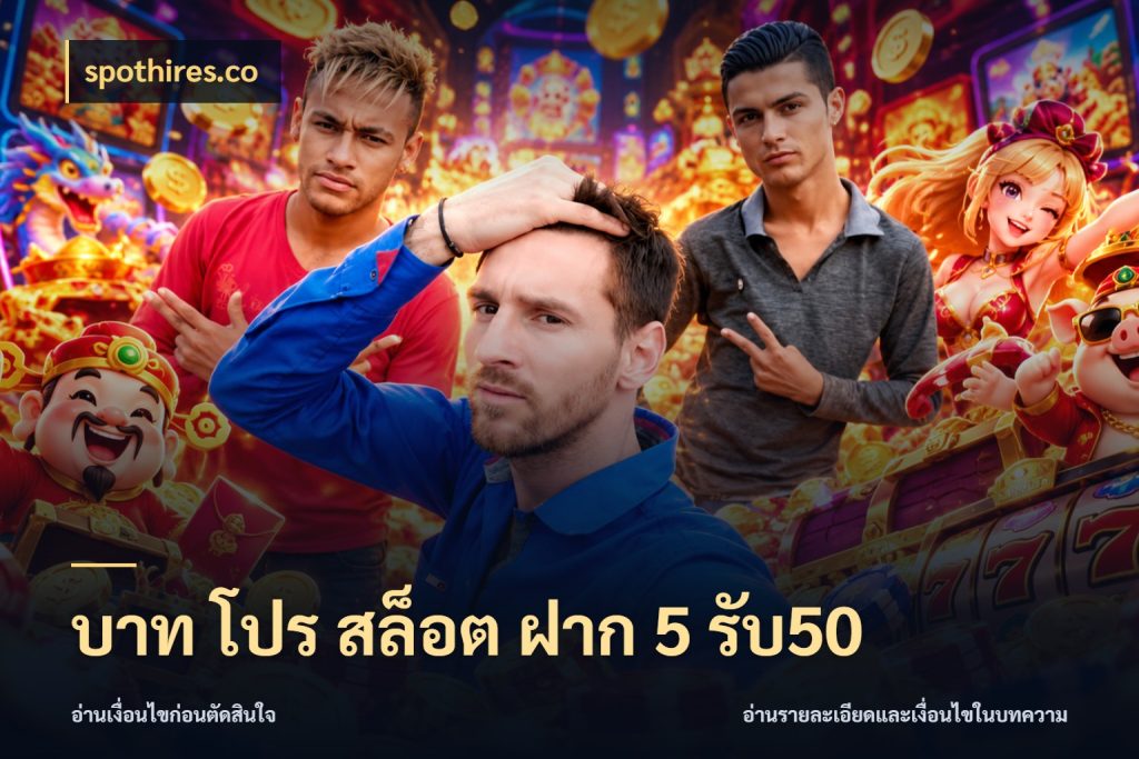 บาท โปร สล็อต ฝาก 5 รับ50 เครดิตกับรูปแบบโปรที่ตรงใจ ในมุม spothires.co