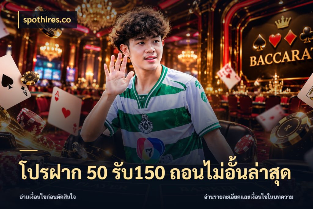 โปรฝาก 50 รับ150 ถอนไม่อั้นล่าสุด เปิดมุมโปรให้เข้ากับเกมแนวโปรด สไตล์ spothires.co