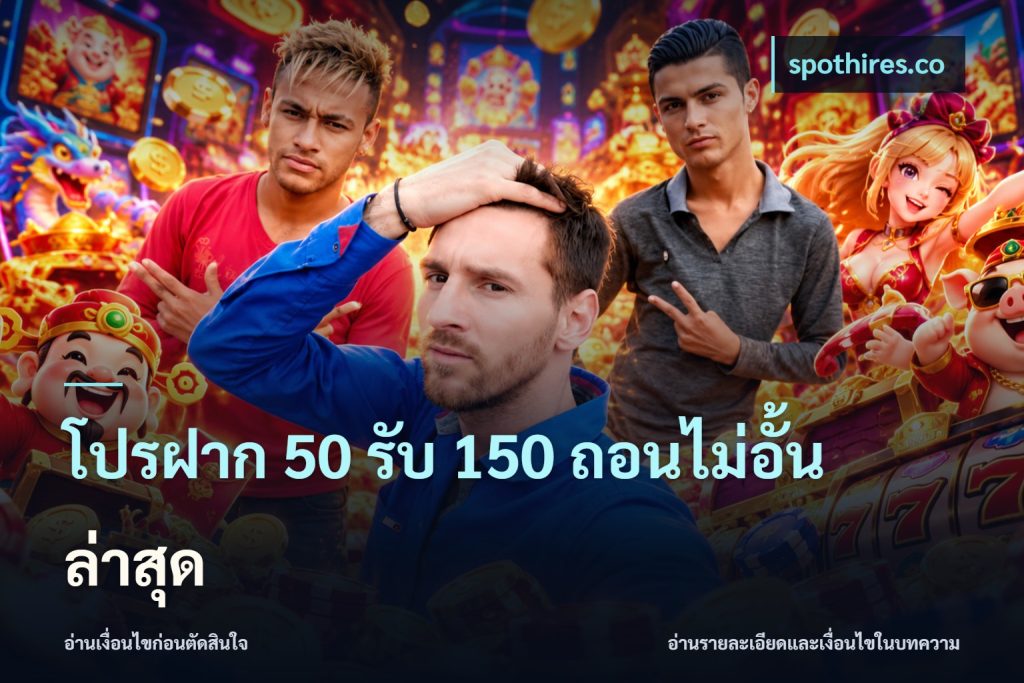 โปรฝาก 50 รับ 150 ถอนไม่อั้น ล่าสุด
