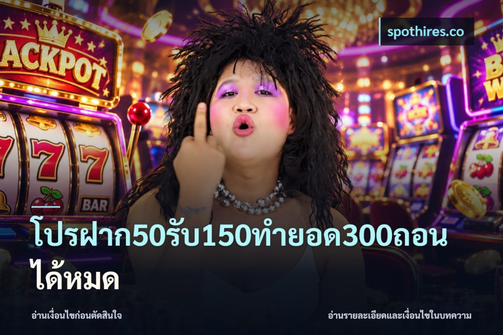 โปรฝาก50รับ150ทํายอด300ถอนได้หมด