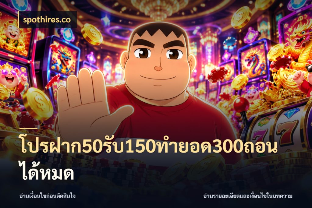 โปรฝาก50รับ150ทํายอด300ถอนได้หมด ยอดฝากและยอดรับในมุมของคนชอบลุ้น ในมุม spothires.co
