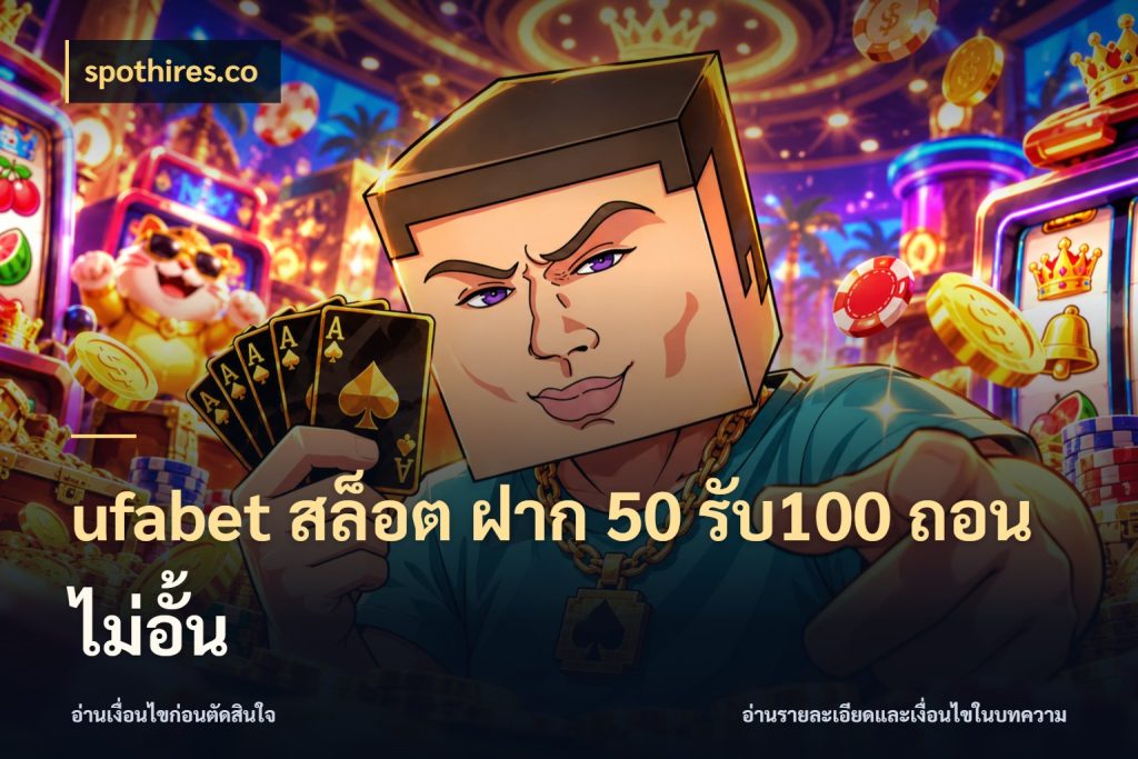 ufabet สล็อต ฝาก 50 รับ100 ถอนไม่อั้น spothires.co ยอดฝากและยอดรับในมุมของคนชอบลุ้น