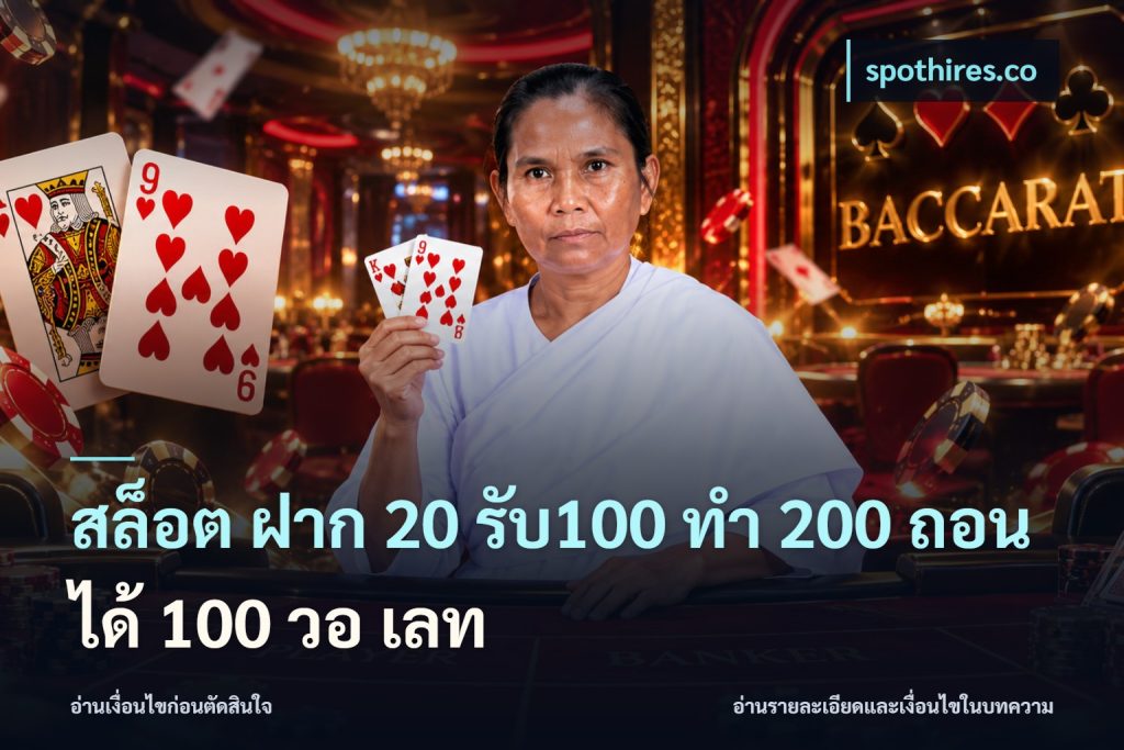 สล็อต ฝาก 20 รับ100 ทํา 200 ถอนได้ 100 วอ เลท