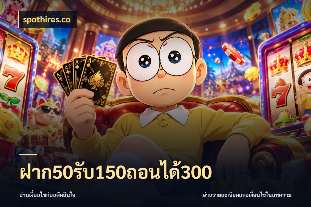 ฝาก50รับ150ถอนได้300 spothires.co โปรยอดรับที่สายเกมสนใจ
