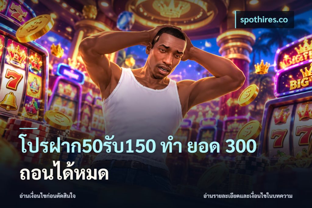 โปรฝาก50รับ150 ทํา ยอด 300 ถอนได้หมด