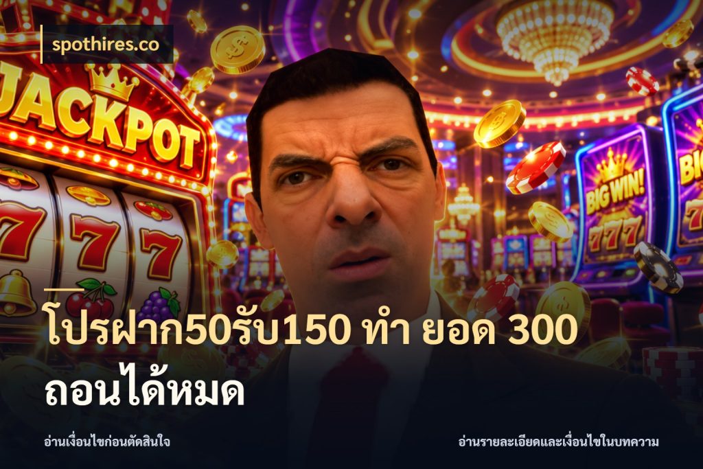 โปรฝาก50รับ150 ทํา ยอด 300 ถอนได้หมด จับประเด็นยอดรับก่อนเลือกความสนุก สไตล์ spothires.co