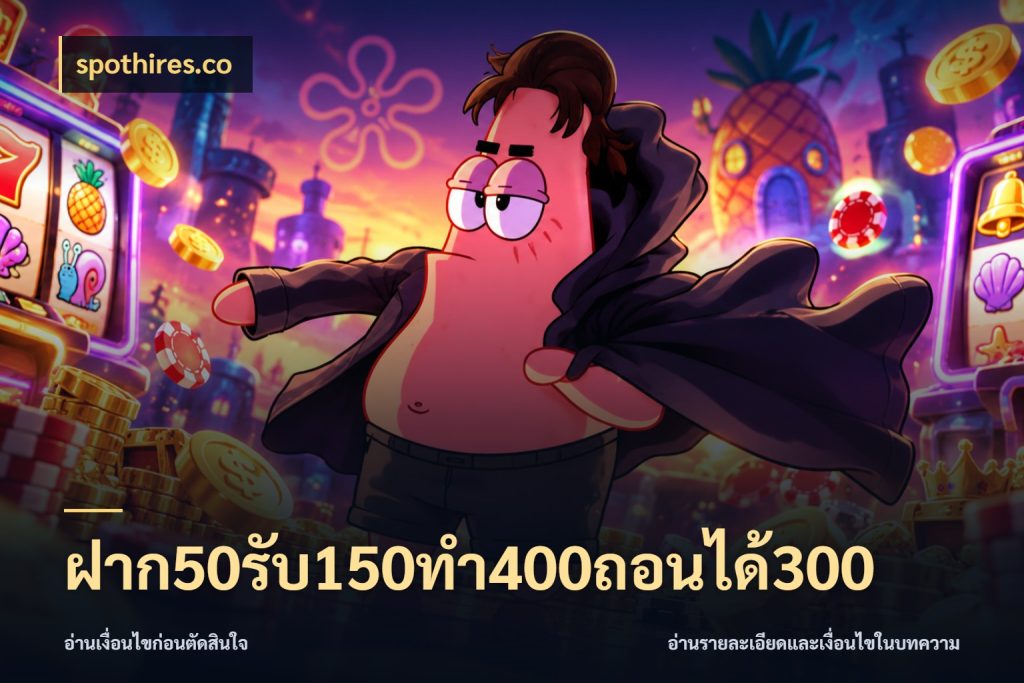 ฝาก50รับ150ทํา400ถอนได้300 โปรกับเกมที่ชอบเลือกให้ตรงสไตล์ สไตล์ spothires.co