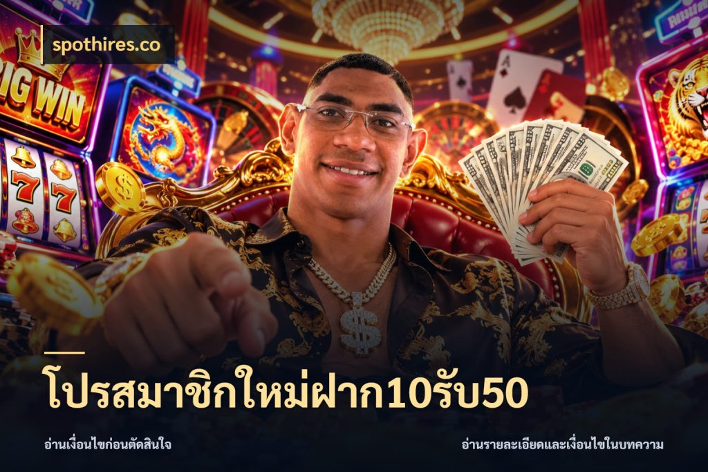 โปรสมาชิกใหม่ฝาก10รับ50 โปรกับเกมที่ชอบเลือกให้ตรงสไตล์ ในมุม spothires.co