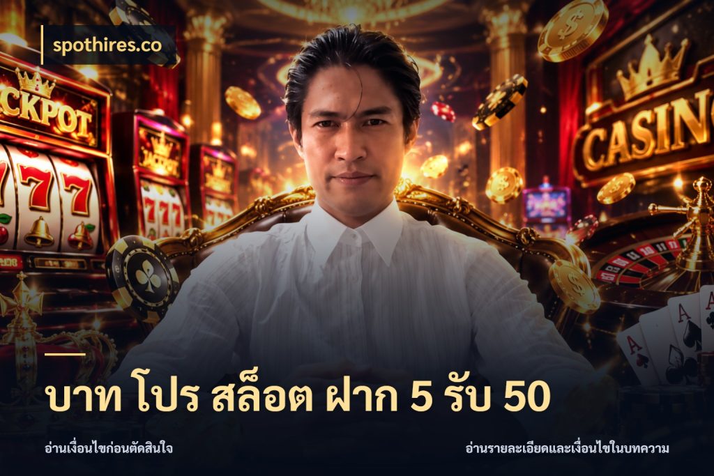 บาท โปร สล็อต ฝาก 5 รับ 50 โปรกับเกมที่ชอบเลือกให้ตรงสไตล์ ในมุม spothires.co
