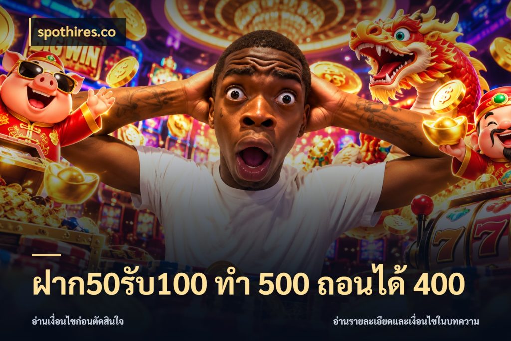 ฝาก50รับ100 ทํา 500 ถอนได้ 400 จับประเด็นยอดรับก่อนเลือกความสนุก กับ spothires.co
